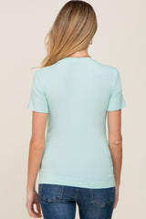 Mint Short Sleeve Maternity Top