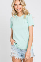 Mint Short Sleeve Maternity Top