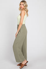 Olive Wide Leg Pants