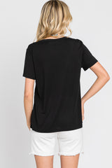 Black V-Neck Tee