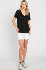 Black V-Neck Tee