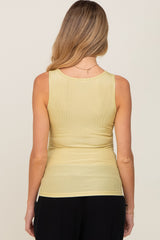 Lime Sleeveless Ribbed Maternity Top