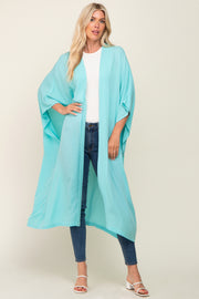 Mint Green Open Front Long Coverup