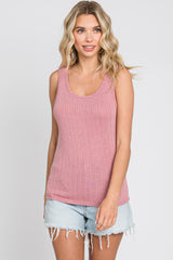 Mauve Knit Sleeveless Top