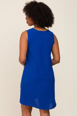 Royal Sleeveless Pocketed Dress