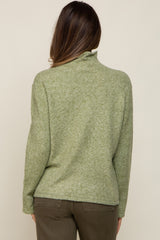 Light Olive Ultra Soft Mock Neck Maternity Sweater