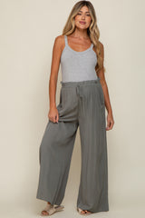 Olive Wide Leg Maternity Pants