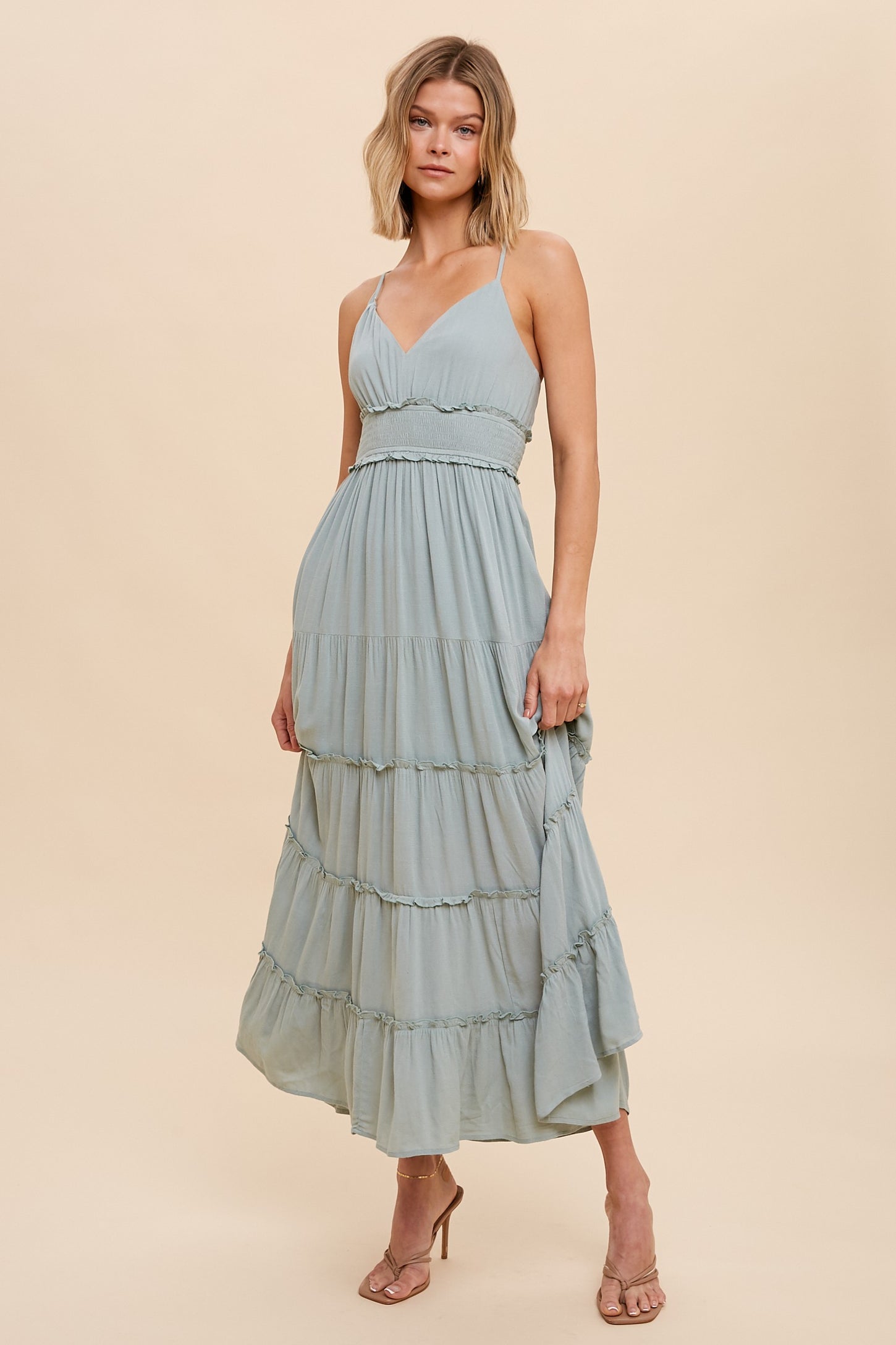 Dusty sage hotsell maxi dress