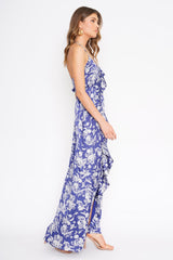 Royal Blue Printed Maxi Dress