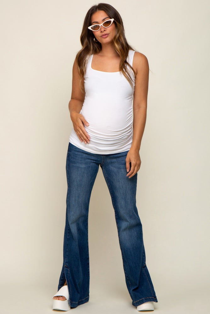 Navy Basic Side Panel Maternity Skinny Jeans– PinkBlush
