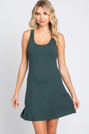 Forest Green Tennis Racerback Romper Dress