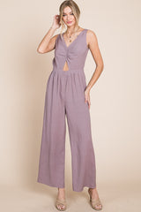 Purple Wide-Leg Jumpsuit