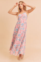 Pink Floral Maxi Dress