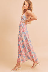 Pink Floral Maxi Dress