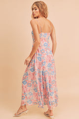 Pink Floral Maxi Dress