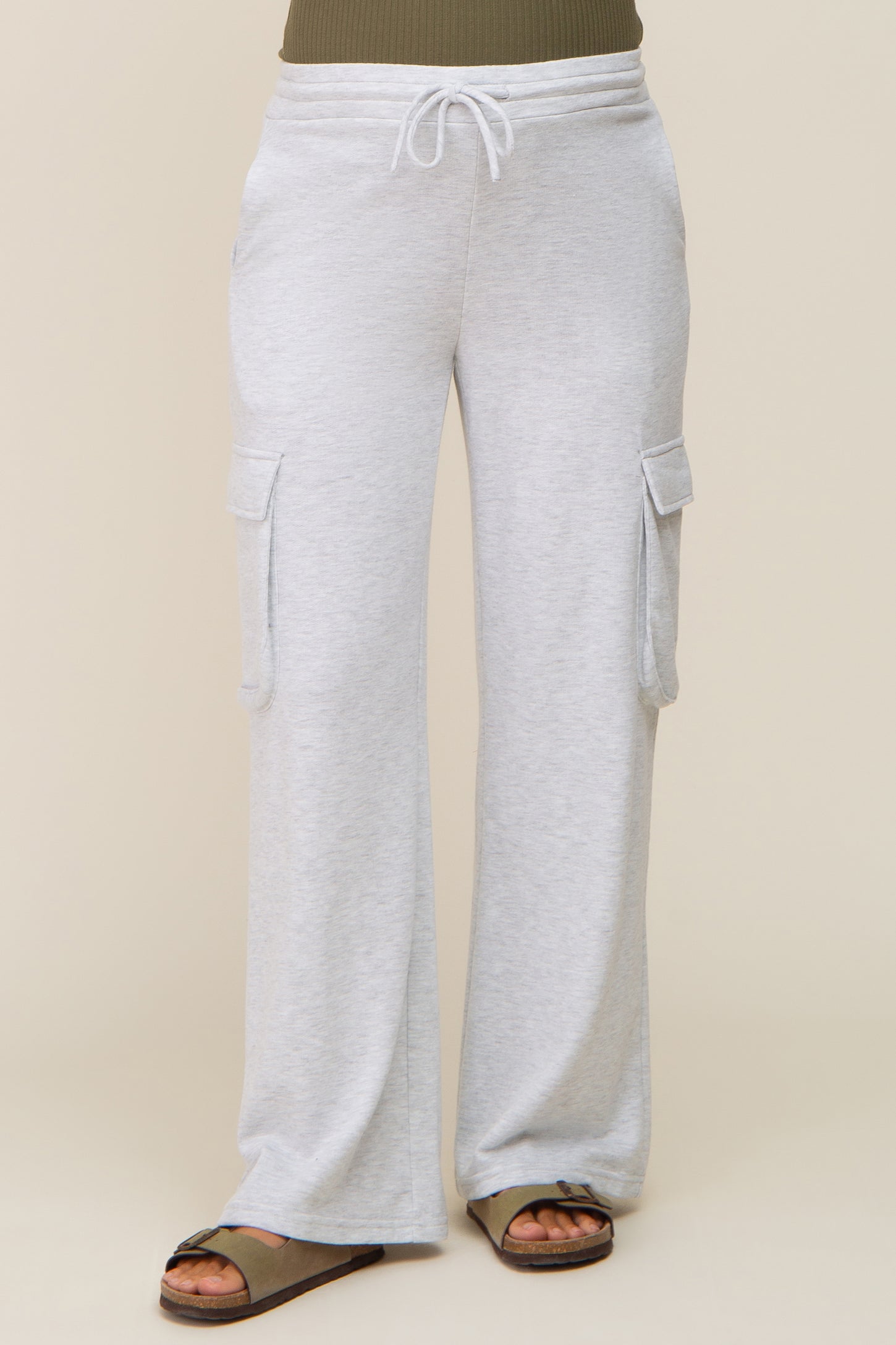 Heather Grey Pocketed Maternity Sweatpants– PinkBlush