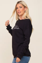 Black Ultra Soft Mother Sweatshirt