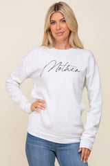 Heather Grey Ultra Soft Mother Maternity Sweatshirt
