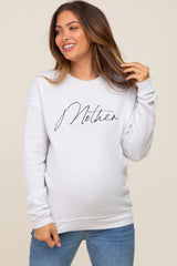 Heather Grey Ultra Soft Mother Maternity Sweatshirt