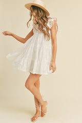 White Eyelet Babydoll Mini Dress