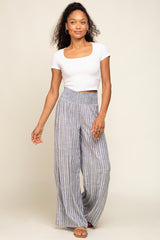 Grey Striped Pants