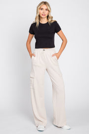 Cream Pocketed Lounge Pants