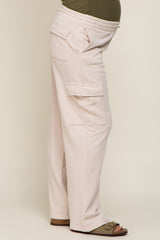 Cream Pocketed Maternity Lounge Pants