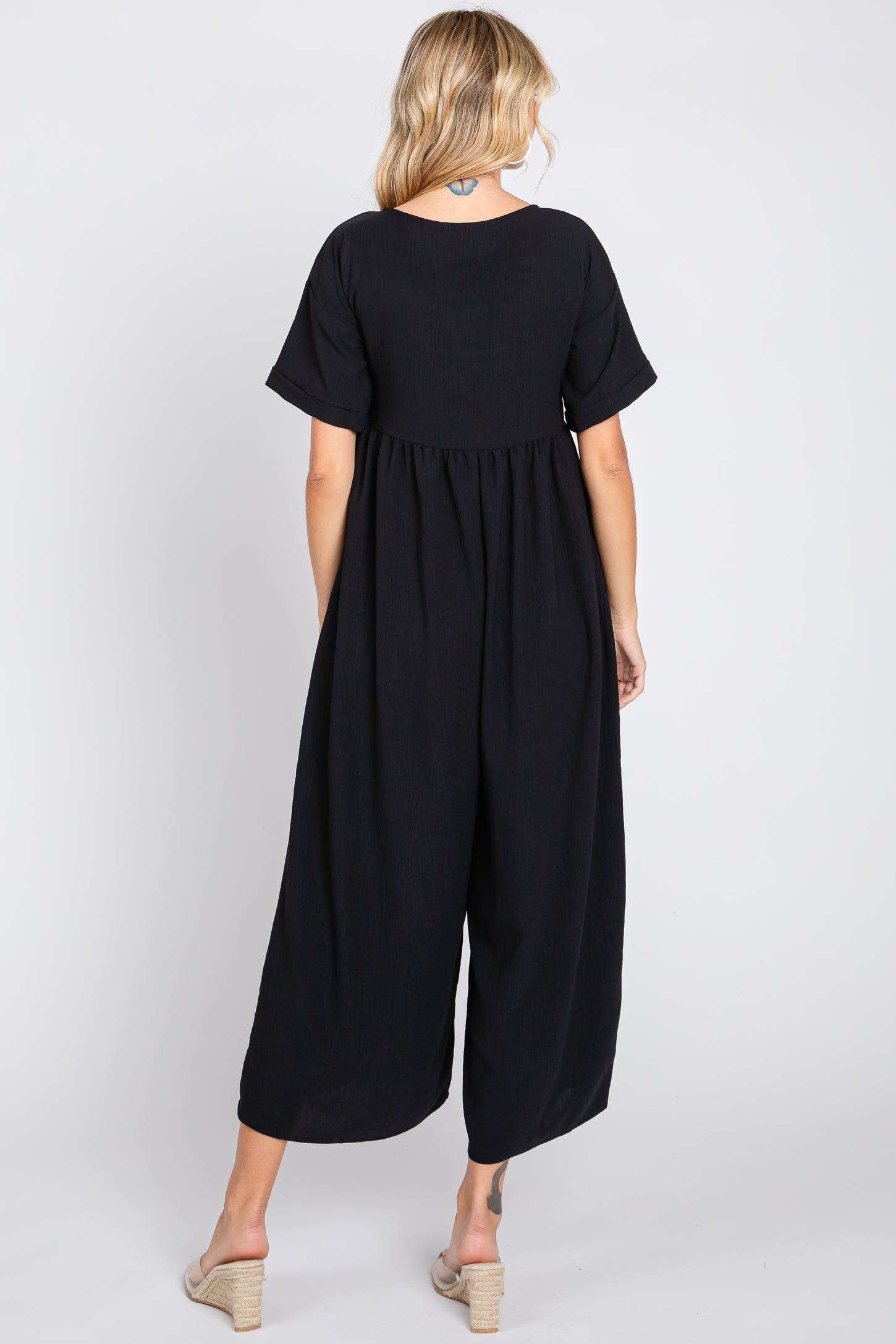 Black criss best sale cross jumpsuit