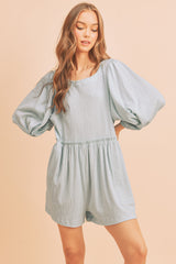 Sky 3/4 Sleeve Romper