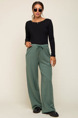 Olive Wide Leg Maternity Joggers