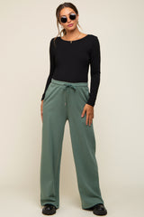 Olive Wide Leg Maternity Joggers