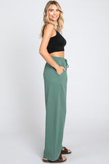 Olive Wide Leg Joggers