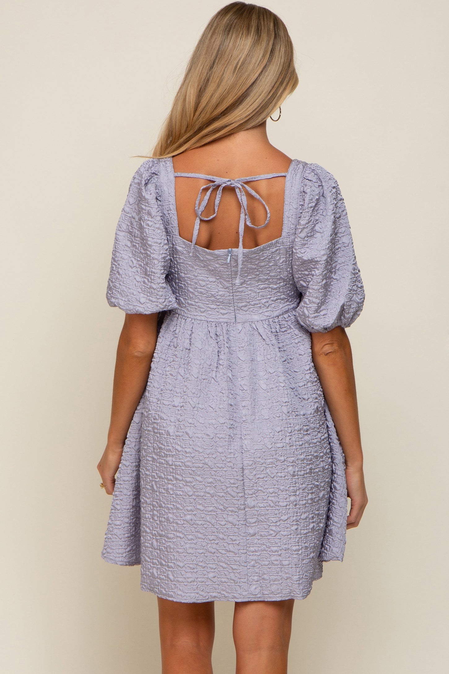 PinkBlush Light Blue Ruched One Shoulder Maternity Dress