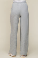 Heather Grey Basic Wide Leg Maternity Lounge Pants