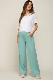 Mint Green Basic Wide Leg Maternity Lounge Pants