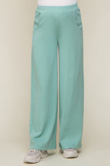 Mint Green Basic Wide Leg Maternity Lounge Pants