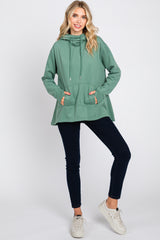 Jade Cowl Neck Hooded Sweatshirt