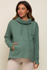 Jade Cowl Neck Maternity Hooded Sweatshirt