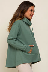 Jade Cowl Neck Maternity Hooded Sweatshirt