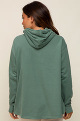 Jade Cowl Neck Maternity Hooded Sweatshirt