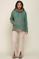 Jade Cowl Neck Maternity Hooded Sweatshirt