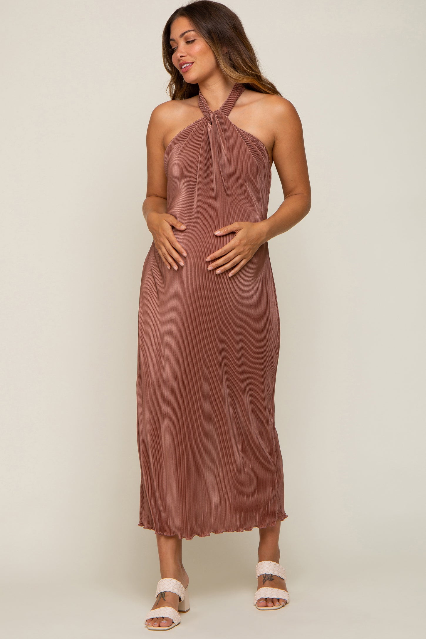 julia jordan Women's Knot-Front 3/4-Sleeve Dress - Macy's