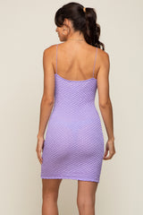 Lavender Texture Knit Dress