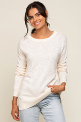 Ivory Knit Long Sleeve Maternity Top