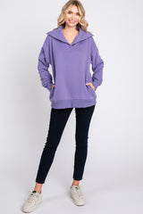 Purple Collared Pullover