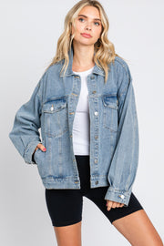 Light Blue Oversized Denim Jacket