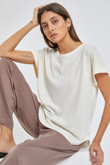 Ivory Short Dolman Sleeve Top