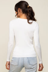 Ivory Knit Long Sleeve Top