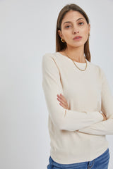 Ivory Knit Long Sleeve Maternity Top