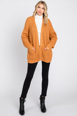 Camel Chunky Knit Cardigan